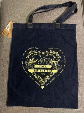 Sabrina Carpenter Navy Blue 'Short N Sweet' Tour Tote Bag